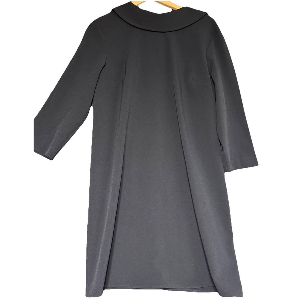 Estelle And Finn‎ Size 8 Womens Sheath Dress Black Stretch Long Sleeve Peter Pan